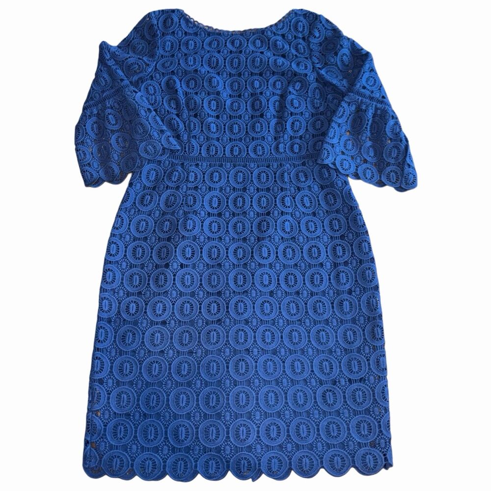 Boden Lace Dress Opulant Blue Sheath Cocktail Wedding Rhiannon Women's 12R